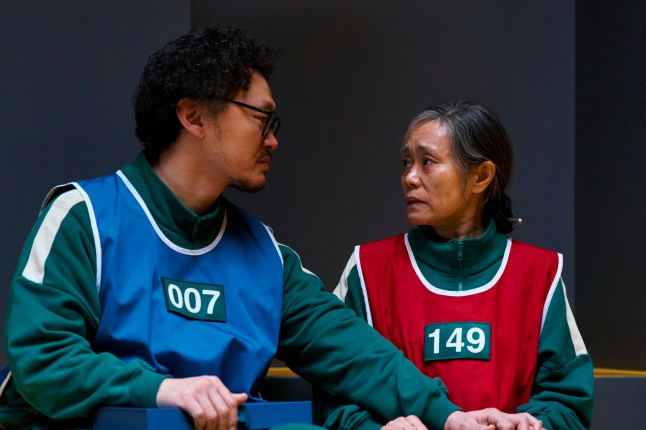 Squid Game S3 (L to R) Yang Dong-geun as Yong-sik, Kang Ae-sim as Geum-ja in Squid Game S3 Cr. No Ju-han/Netflix ?? 2025