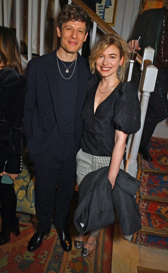 LONDON, ENGLAND - FEBRUARY 18: James Norton and Imogen Poots attend The Charles Finch & CHANEL 2023 Pre-BAFTA Party at 5 Hertford Street on February 18, 2023 in London, England. (Photo by Dave Benett/Getty Images)
