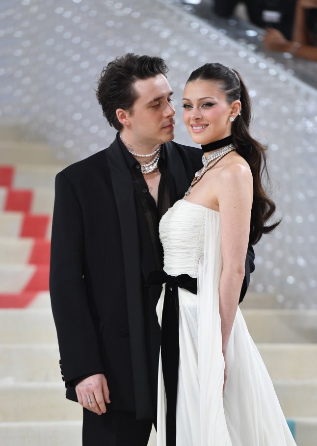 NEW YORK, NEW YORK - MAY 01: (L-R) Brooklyn Beckham and Nicola Peltz Beckham attend The 2023 Met Gala Celebrating "Karl Lagerfeld: A Line Of Beauty" at The Metropolitan Museum of Art on May 01, 2023 in New York City. (Photo by Noam Galai/GA/The Hollywood Reporter via Getty Images)