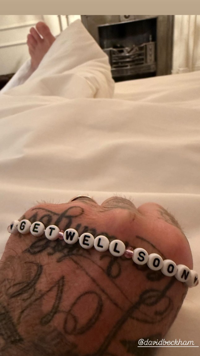 Victoria Beckham posts pics of David in hospital after treatment on his arm