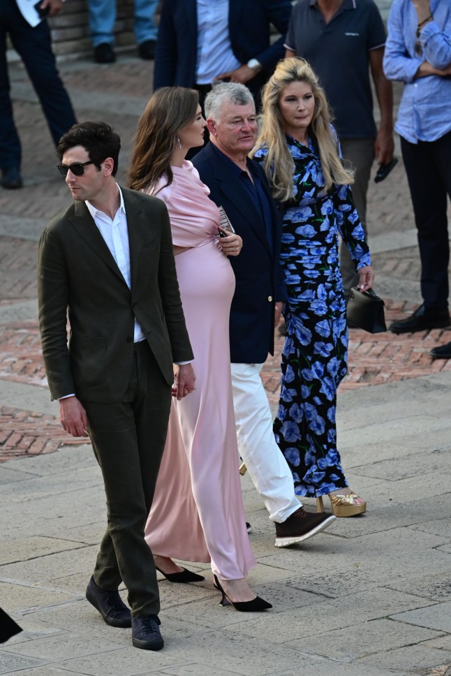 Mandatory Credit: Photo by SGP/Shutterstock (15376291bj) Joshua Kushner, Karlie Kloss Jeff Bezos and Lauren S?nchez Wedding Arrivals at Campo Della Madonna dell'Orto Venice, Italy - 26 Jun 2025