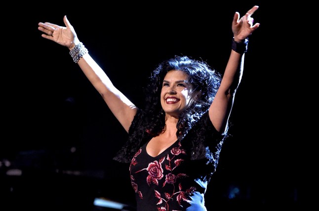 LOS ANGELES, CA - APRIL 01: Singer Rebekah Del Rio performs onstage during the David Lynch Foundation's DLF Live presents "The Music Of David Lynch" at The Theatre at Ace Hotel on April 1, 2015 in Los Angeles, California. (Photo by Kevin Winter/Getty Images)