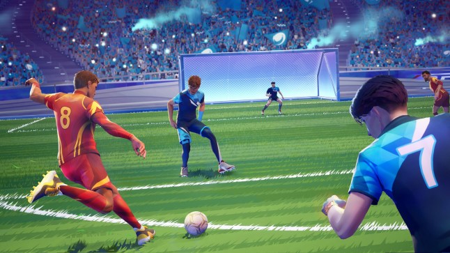 Rematch screenshot of footballers playing