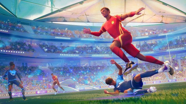 Rematch screenshot of footballers playing