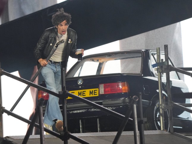 The 1975 performing on the Pyramid Stage during the Glastonbury Festival at Worthy Farm in Somerset. Picture date: Friday June 27, 2025. PA Photo. Photo credit should read: Yui Mok/PA Wire