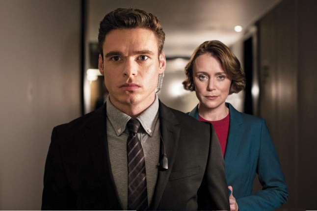 Television Programme: Bodyguard. David Budd (RICHARD MADDEN), Julia Montague (KEELEY HAWES) - (C) World Productions - Photographer: Sophie Mutevelian