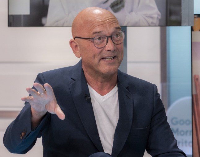Editorial use only Mandatory Credit: Photo by Ken McKay/ITV/Shutterstock (14054958p) Gregg Wallace 'Good Morning Britain' TV show, London, UK - 15 Aug 2023