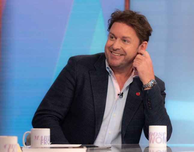 Editorial use only Mandatory Credit: Photo by Ken McKay/ITV/Shutterstock (14893335l) James Martin 'Loose Women' TV show, London, UK - 11 Nov 2024