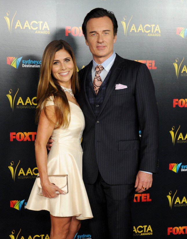 LOS ANGELES, CA - JANUARY 06: Actor Julian McMahon and wife Kelly Paniagua arrive at the 6th AACTA International Awards at Avalon Hollywood on January 6, 2017 in Los Angeles, California. (Photo by Gregg DeGuire/WireImage) 14807899
