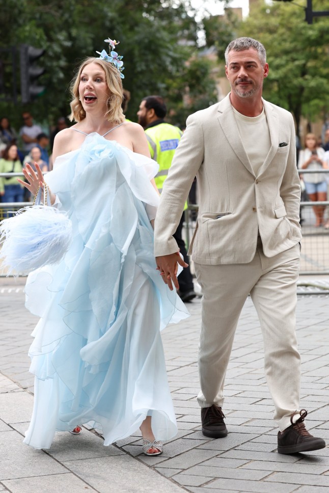 Katherine Ryan arrives for the wedding of Spice Girl Melanie Brown, Mel B, to fiance hairdresser Rory McPhee at St Paul's Cathedral, London. Picture date: Saturday July 5, 2025. PA Photo. Photo credit should read: Toby Shepheard/PA Wire