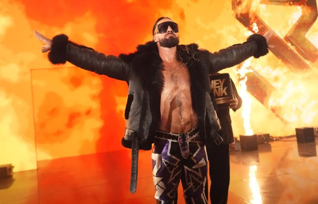 PROVIDENCE, RHODE ISLAND - JULY 7: Seth Rollins makes his entrance during Monday Night RAW at Amica Mutual Pavilion on July 7, 2025 in Providence, Rhode Island. (Photo by Heather McLaughlin/WWE via Getty Images)