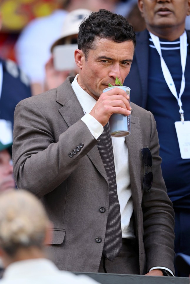 LONDON, ENGLAND - JULY 13: Orlando Bloom, wearing Ralph Lauren, attends day fourteen of the Wimbledon Tennis Championships at the All England Trennis and Croquet Club at on July 13, 2025 in London, England. (Photo by Karwai Tang/Getty Images for Ralph Lauren)