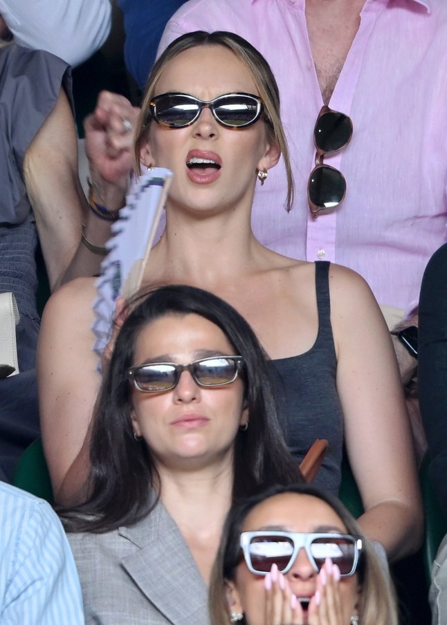 LONDON, ENGLAND - JULY 13: Jodie Comer attends day fourteen of the Wimbledon Tennis Championships at the All England Lawn Tennis and Croquet Club at All England Lawn Tennis and Croquet Club on July 13, 2025 in London, England. (Photo by Karwai Tang/WireImage)