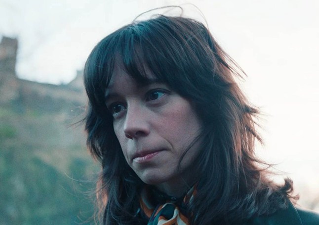 Chloe Pirrie in a scene from Dept Q on Netflix.