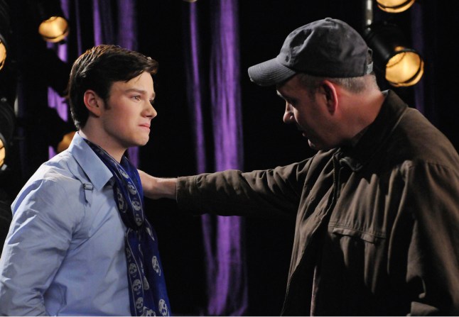 Editorial use only Mandatory Credit: Photo by 20thC.Fox/Everett/Shutterstock (1175325u) GLEE, (from left): Chris Colfer, Mike O'Malley, 'Laryngitis', (Season 1, ep. 118, aired May 11, 2010) Glee - 2010