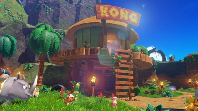 Donkey Kong Bananza: DK Island & Emerald Rush screenshot of Donkey Kong's hut