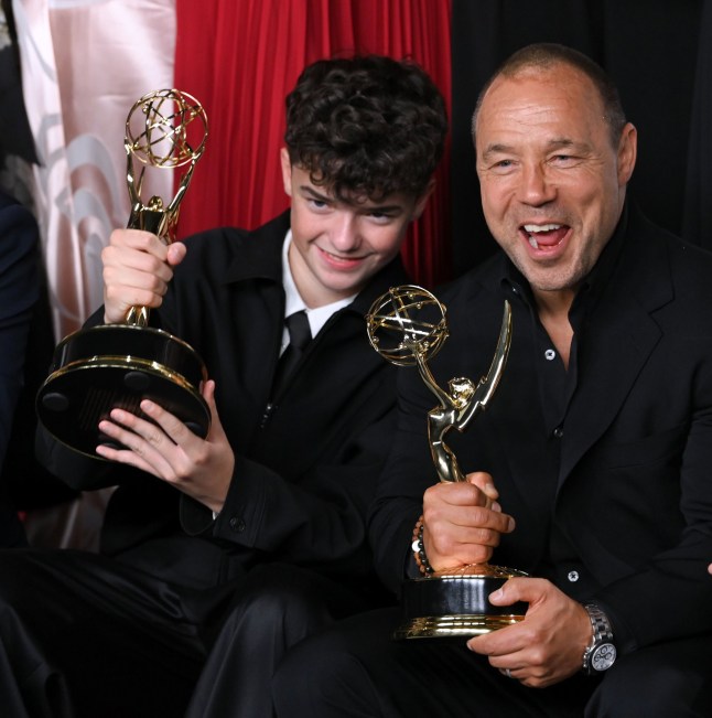 Mandatory Credit: Photo by David Fisher/Shutterstock (15482942ed) Outstanding Limited or Anthology Series, Adolescence (Netflix), Jack Thorne and Stephen Graham, Outstanding Writing For A Limited Or Anthology Series Or Movie, Adolescence (Netflix), Stephen Graham, Outstanding Lead Actor in a Limited or Anthology Series or Movie, Adolescence (Netflix), Erin Doherty, Outstanding Supporting Actress in a Limited or Anthology Series or Movie, Adolescence (Netflix), Owen Cooper, Outstanding Supporting Actor in a Limited or Anthology Series or Movie, Adolescence (Netflix) 77th Primetime Emmy Awards, Press Room, Los Angeles, California, USA - 14 Sep 2025