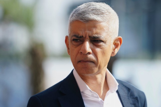 FILE - Mayor of London Sadiq Khan attends a tech event at the John Randle Centre in Lagos, Nigeria, July 15, 2025. (AP Photo/Sunday Alamba, File)