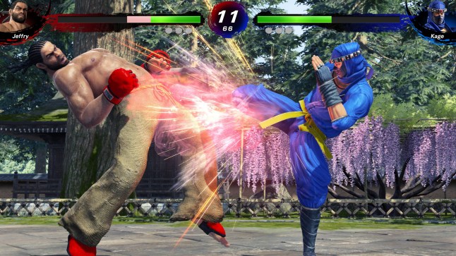 Virtua Fighter 5 R.E.V.O. World Stage screenshot of Kage fighting Jeffery