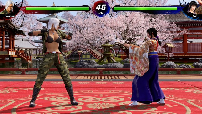 Virtua Fighter 5 R.E.V.O. World Stage screenshot of Vanessa and Aoi fighting