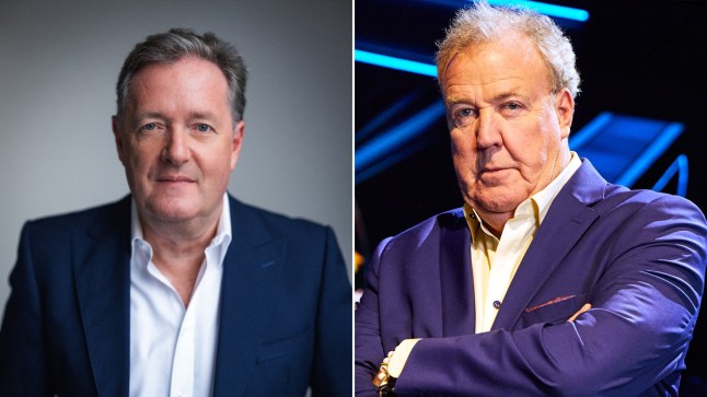 Compilation picture of Piers Morgan and Jeremy Clarkson looking stern.