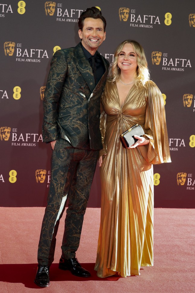 Mandatory Credit: Photo by Cat Morley/SOPA Images/Shutterstock (14355527er) David Tennant and Georgia Tennant attend the British Academy Film Awards 2024 at the Royal Festival Hall in Waterloo, London. British Academy Film Awards 2024 at the Royal Festival Hall in London, UK- 18 Feb 2024