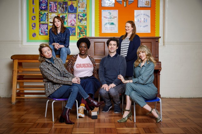 Julia (ANNA MAXWELL-MARTIN), Liz (DIANE MORGAN), Meg (Tanya Moodie), Kevin (PAUL READY), Anne (PHILIPPA DUNNE), Amanda (LUCY PUNCH) -