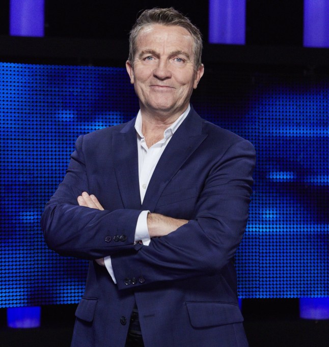 From ITV Studios THE CHASE Weekdays on ITV Pictured: Host Bradley Walsh ?? ITV Photographer: Matt Frost For further information please contact Peter Gray 0207 157 3046 peter.gray@itv.com This photograph is ?? ITV and can only be reproduced for editorial purposes directly in connection with the programme THE CHASE or ITV. Once made available by the ITV Picture Desk, this photograph can be reproduced once only up until the Transmission date and no reproduction fee will be charged. Any subsequent usage may incur a fee. This photograph must not be syndicated to any other company, publication or website, or permanently archived, without the express written permission of ITV Picture Desk. Full Terms and conditions are available on www.itv.com/presscentre/itvpictures/terms