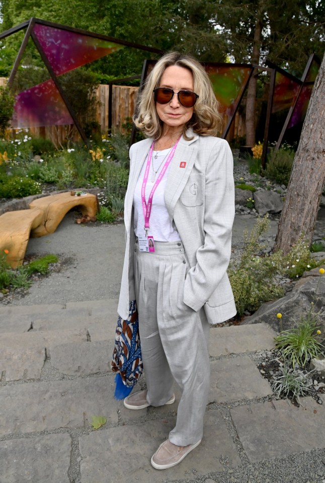 LONDON, ENGLAND - MAY 19: Felicity Kendal visits The King's Trust Garden designed by Joe Perkins during the Chelsea Flower Show on May 19, 2025 in London, England. (Photo by Dave Benett/Getty Images for The King's Trust)
