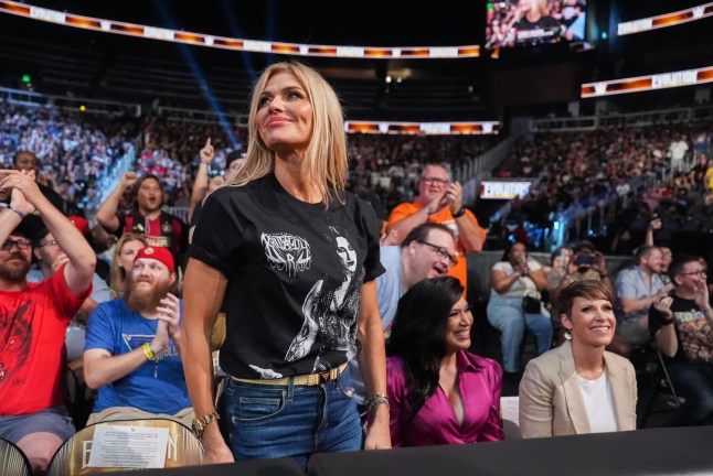 ATLANTA, GEORGIA - JULY 13: Torrie Wilson attends WWE Evolution at State Farm Arena on July 13, 2025 in Atlanta, Georgia. (Photo by Georgiana Dallas/WWE via Getty Images)