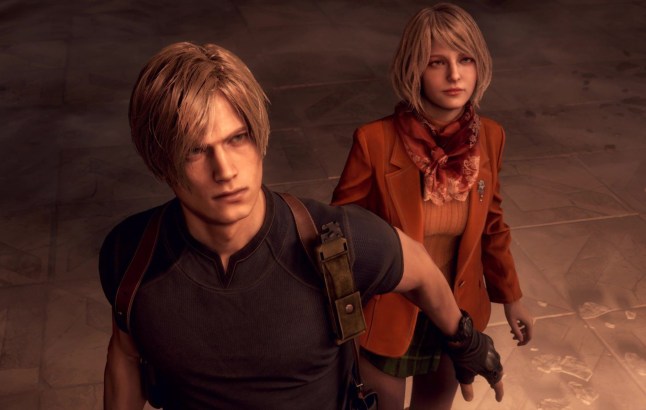 Leon Kennedy and Ashley in Resident Evil 4 remake