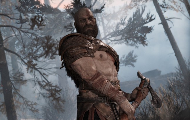 Kratos with an axe in God Of War