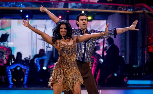 Balvinder Sopal and Julian dancing on Strictly Come Dancing