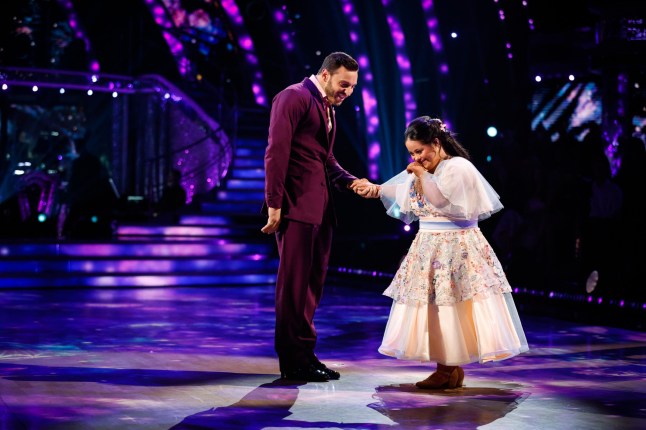 For use in UK, Ireland or Benelux countries only BBC handout photo of Ellie Goldstein and Vito Coppola during their appearance on the live show of Saturday's Strictly Come Dancing show on BBC1. Issue date: Saturday October 4, 2025. PA Photo. Photo credit should read: Guy Levy/BBC/PA Wire NOTE TO EDITORS: Not for use more than 21 days after issue. You may use this picture without charge only for the purpose of publicising or reporting on current BBC programming, personnel or other BBC output or activity within 21 days of issue. Any use after that time MUST be cleared through BBC Picture Publicity. Please credit the image to the BBC and any named photographer or independent programme maker, as described in the caption.