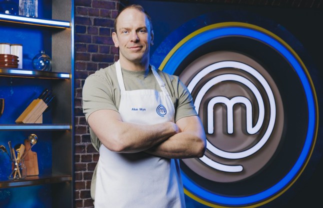 Alun Wyn Jones OBE in a MasterChef apron