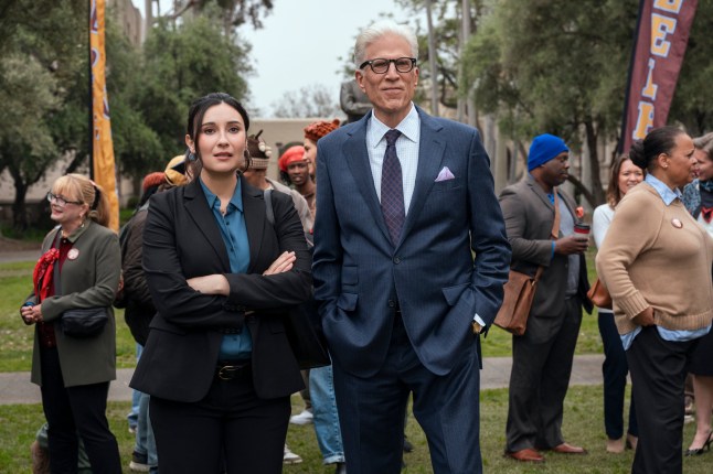 A Man on the Inside. (L to R) Lilah Richcreek Estrada as Julie, Ted Danson as Charles in episode 204 of A Man on the Inside. Cr. Colleen E. Hayes/Netflix ?? 2025