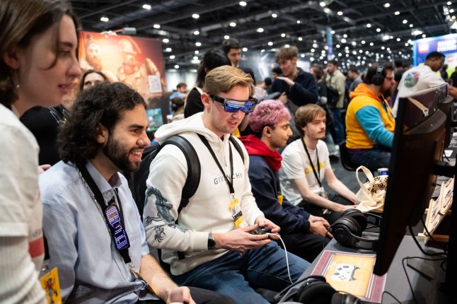 MCM London Comic Con visitors playing video games