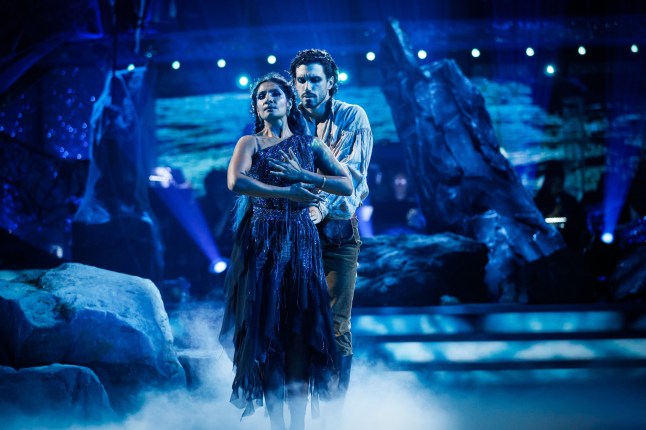 For use in UK, Ireland or Benelux countries only BBC handout photo of Balvinder Sopal & Julian Caillon during Saturday's Strictly Come Dancing show on BBC1. Picture date: Saturday November 1, 2025. PA Photo. Photo credit should read: Guy Levy/BBC/PA Wire NOTE TO EDITORS: Not for use more than 21 days after issue. You may use this picture without charge only for the purpose of publicising or reporting on current BBC programming, personnel or other BBC output or activity within 21 days of issue. Any use after that time MUST be cleared through BBC Picture Publicity. Please credit the image to the BBC and any named photographer or independent programme maker, as described in the caption.