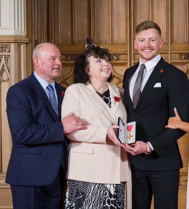 Adam Peaty OBE - with his Family inc ex Girl Friend Eiri Munro