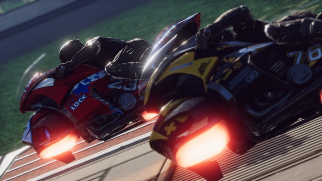 V-Racer Hoverbike of a hoverbike race