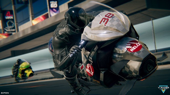 V-Racer Hoverbike of a hoverbike race