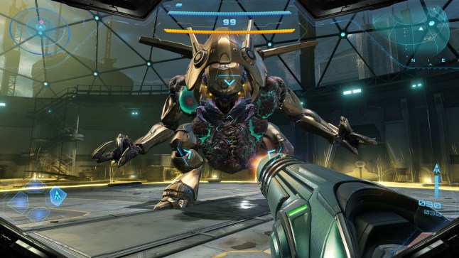Metroid Prime 4 screenshot of boss battle