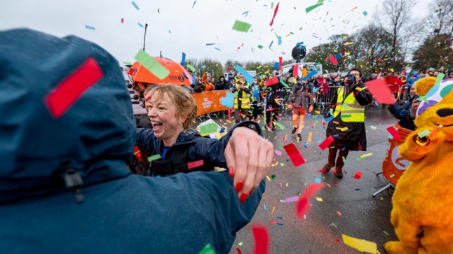 Sara Cox completes her Great Northern Marathon Challenge for Children In Need, getting Pudsey to Pudsey on Friday 14th November 2025