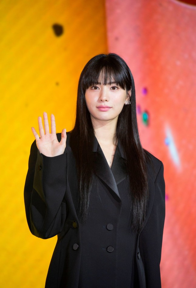 Mandatory Credit: Photo by Lee Jae-Won/AFLO/Shutterstock (14074160at) Nana (After School and Orange Caramel) : A South Korean singer and actress Nana poses at a press conference for Netflix's original series 'Mask Girl' in Seoul, South Korea. The dark crime thriller series is based on a popular webtoon published between 2015 and 2018. Press conference Netflix's original series 'Mask Girl' in Seoul, South Korea - 16 Aug 2023