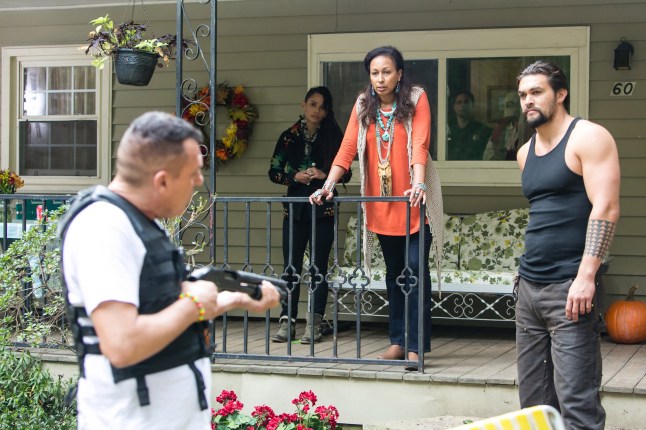 Editorial use only. No book cover usage. Mandatory Credit: Photo by Sundance Film/Everett/Shutterstock (4080422e) Tom Sizemore, Lisa Bonet, Tamara Tunie, Jason Momoa, (Season 1, ep 106, aired April 3, 2014) The Red Road - TV Series - 2014