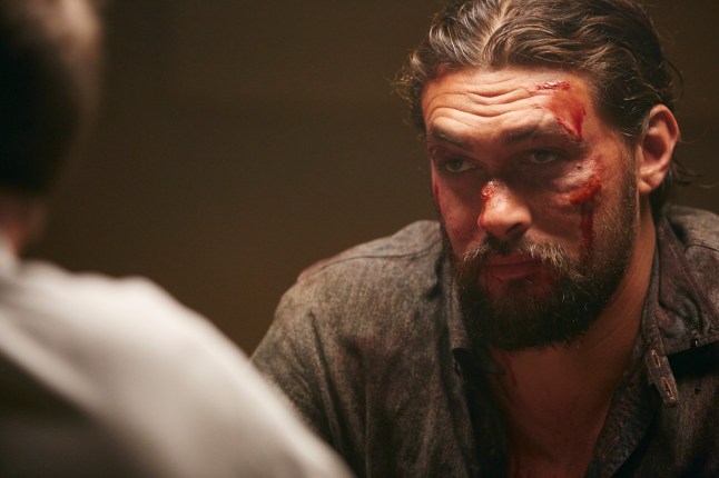 Editorial use only. No book cover usage. Mandatory Credit: Photo by Sundance Film/Everett/Shutterstock (4619095b) The Red Road, Jason Momoa in 'Gifts' (Season 2, Episode 1, aired April 2, 2015). 'The Red Road' TV series - Apr 2015