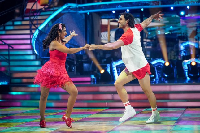 For use in UK, Ireland or Benelux countries only BBC handout photo of Balvinder Sopal and Julian Caillon during their appearance on the live show on Saturday for BBC1's Strictly Come Dancing. Picture date: Saturday November 29, 2025. PA Photo. Photo credit should read: Kieron McCarron/BBC/PA Wire NOTE TO EDITORS: Not for use more than 21 days after issue. You may use this picture without charge only for the purpose of publicising or reporting on current BBC programming, personnel or other BBC output or activity within 21 days of issue. Any use after that time MUST be cleared through BBC Picture Publicity. Please credit the image to the BBC and any named photographer or independent programme maker, as described in the caption.