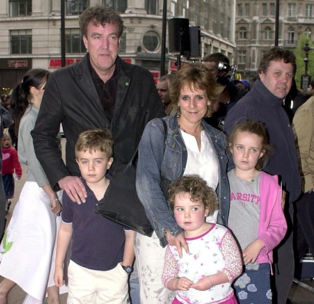 Jeremy Clarkson with wife Frances and family