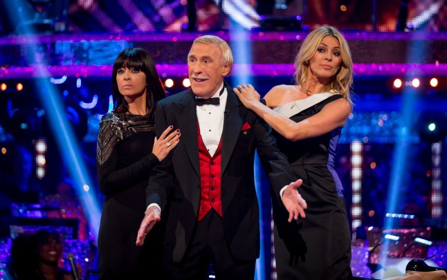 Television Programme: Strictly Come Dancing with Claudia Winkleman, Sir Bruce Forsyth, Tess Daly WARNING: Embargoed for publication until: 07/09/2014 - Programme Name: Strictly Come Dancing - TX: 07/09/2014 - Episode: Launch Show (No. n/a) - Picture Shows: **EMBARGOED FOR PUBLICATION UNTIL 00:01 HRS ON SUNDAY 7TH SEPTEMBER 2014** Claudia Winkleman, Sir Bruce Forsyth, Tess Daly - (C) BBC - Photographer: Guy Levy