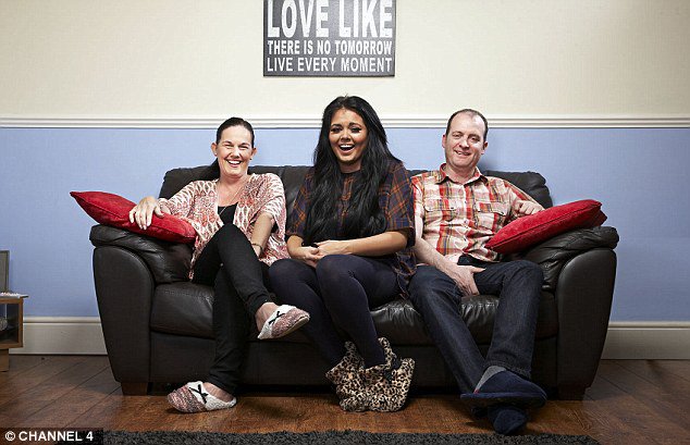 Scarlett Moffatt (C) has confirmed her family (mother Betty and father Mark) have been axed from Gogglebox, and said she is 'gutted' to leave the show